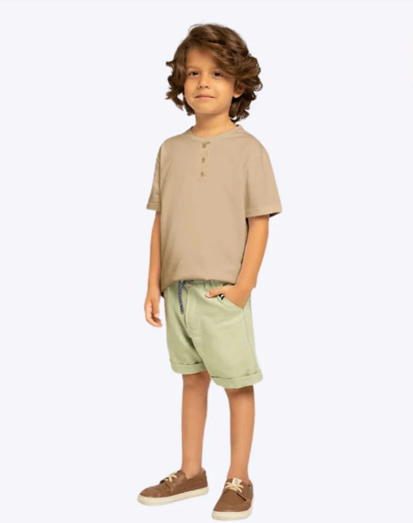 Milon Camiseta Masculina Beige Ref. 15261E Comb.8532
