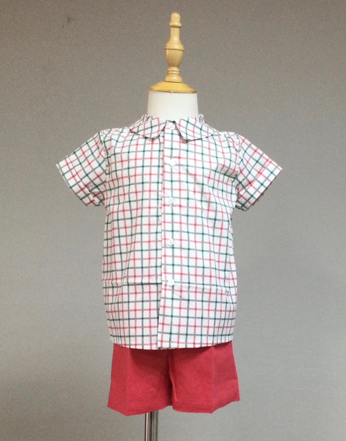 Jilgueritos Kids Thin Tartan Short Set