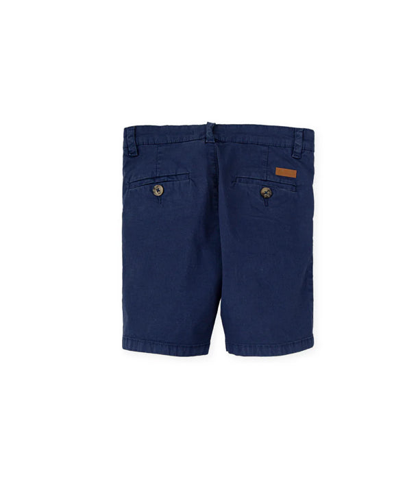 Tutto Piccolo Conjunto Camisa Cuadros Lima Y Bermuda Azul Marino
