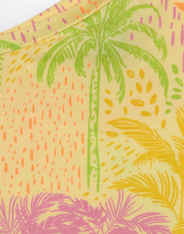 TucTuc NK Top Para Niñas En Amarillo Y Tirantes Con Cuentas De Colores