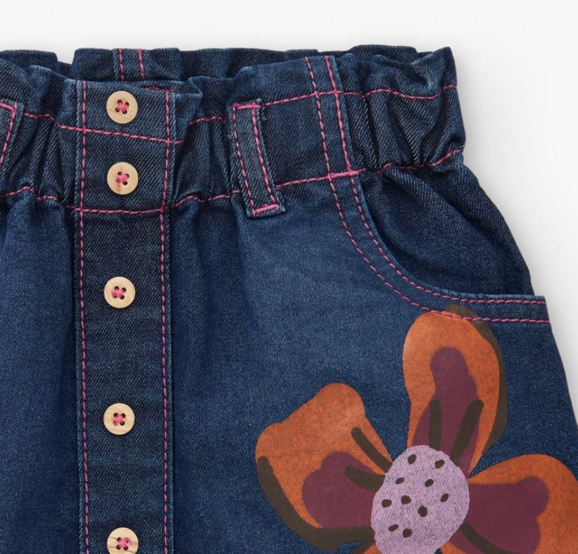 TucTuc Blue Jersey T-Shirt With Denim Skirt / Super Natural Collection