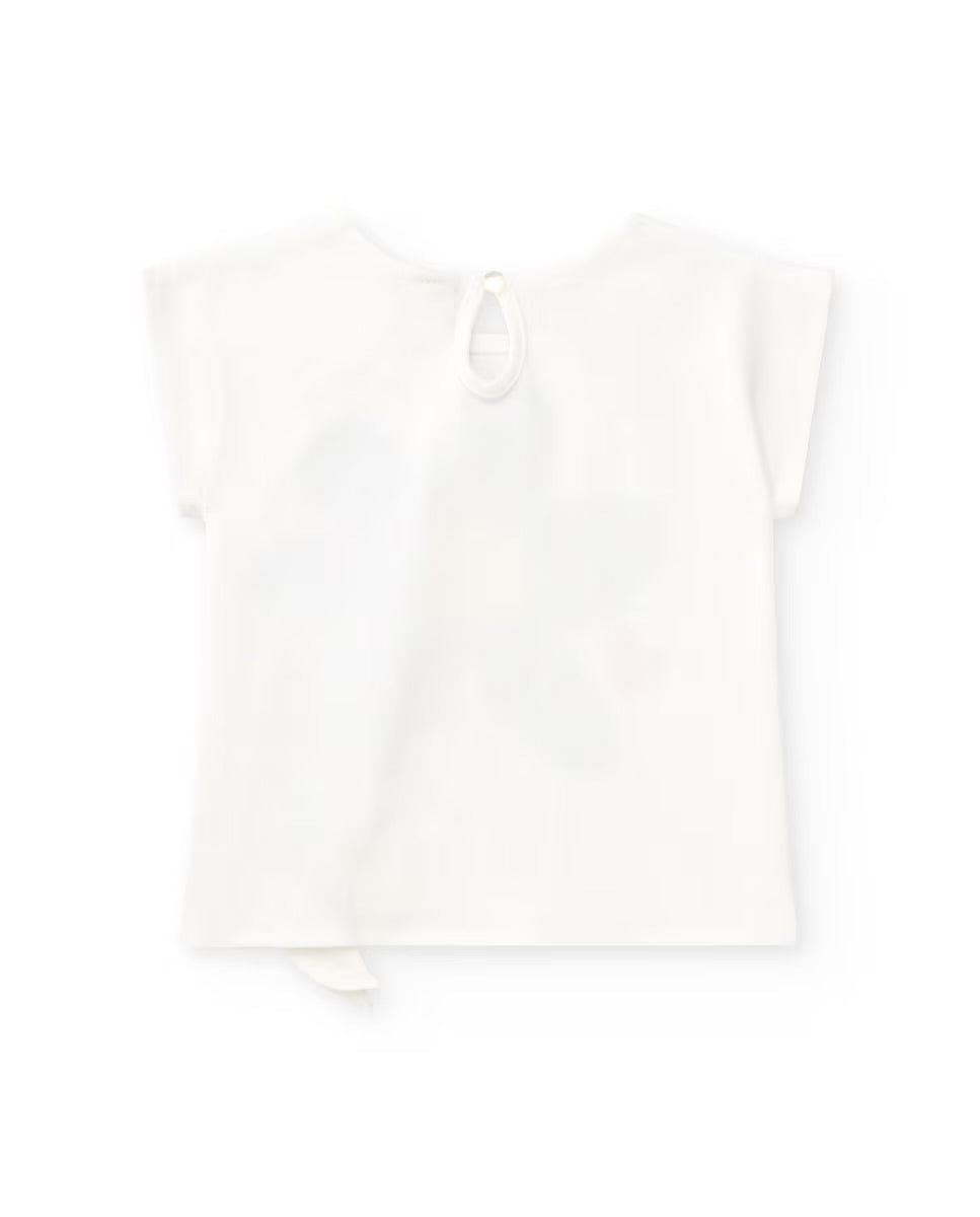 Tuc Tuc Conjunto Camiseta y Leggins para niña en blanco con flores y corazones