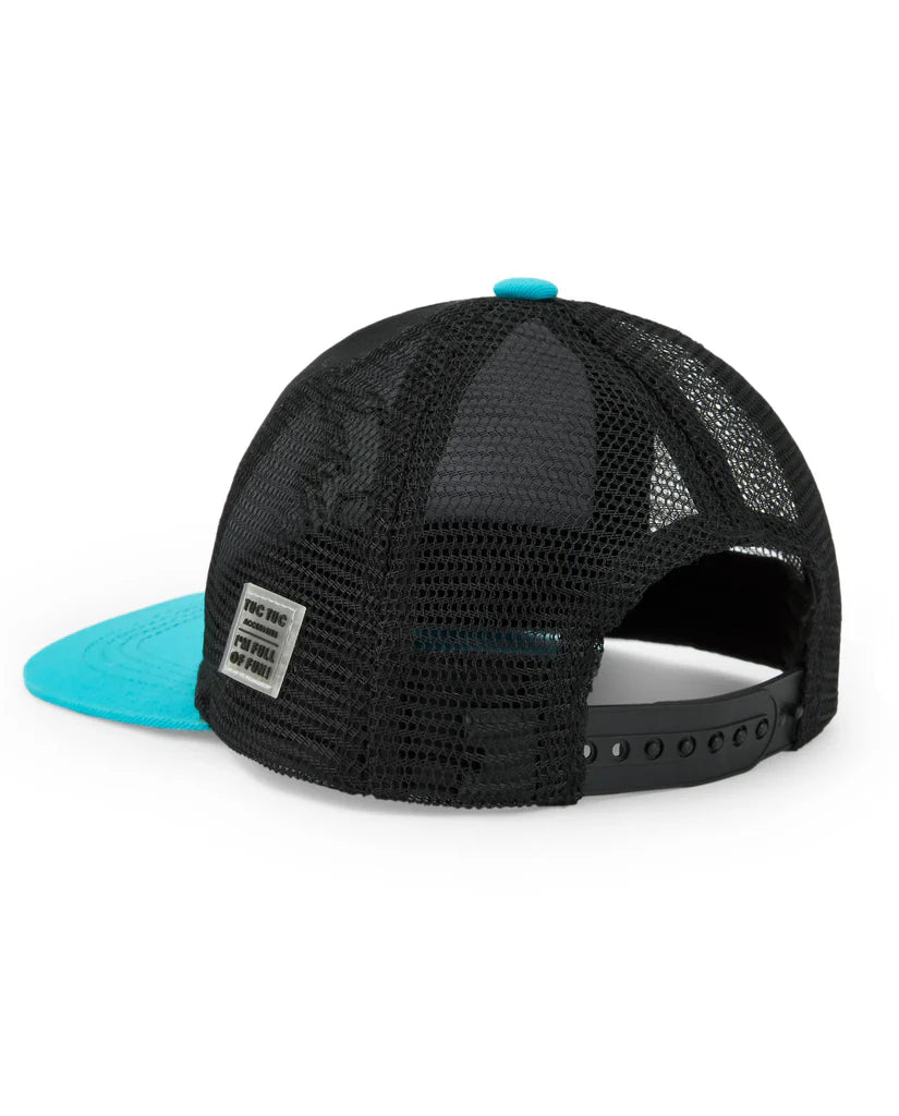 TucTuc First Have Fun Gorra Para Niños En Negro Con Detalles En Azul Y Amarillo Y Rayo Frontal