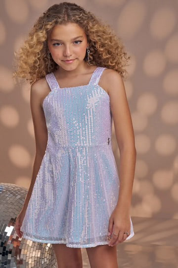 Vic & Vicky Vestido Teen Lentejuelas Blanco Niña