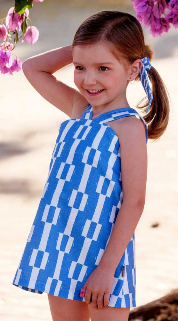 Cocote Baby & Kids Vestido Diseño Étnico Azul