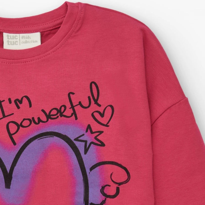 TucTuc Pink Long Sleeves Jersey T-Shirt / Crazy Feelings Collection