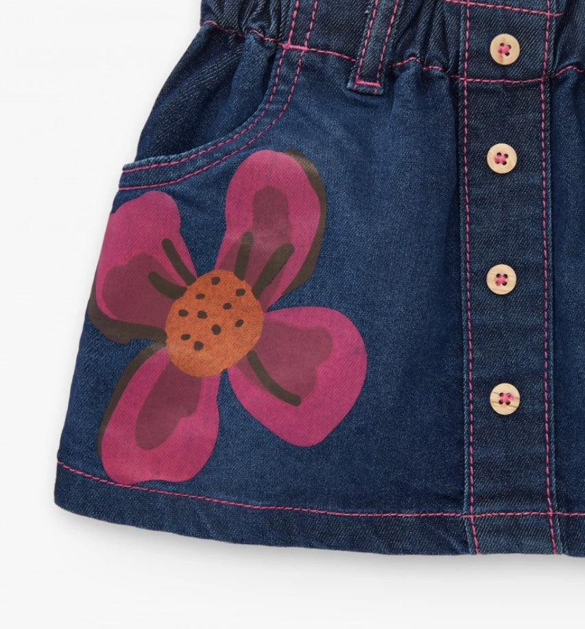 TucTuc Blue Jersey T-Shirt With Denim Skirt / Super Natural Collection