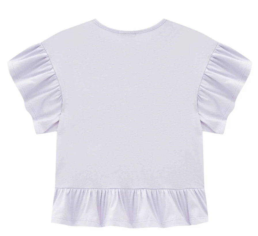 Infanti Half Knit White Blouse And Bellini Short With Elastane Set