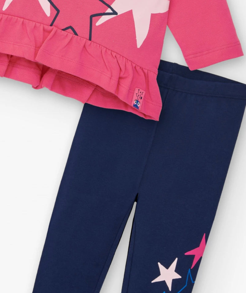 TucTuc Set Jersey T-Shirt Fucsia And Legging / Amazing Collection