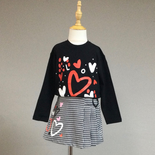 TucTuc Black Jersey T-Shirt With Woven Short Skirt / Cartoon Calling Collection Ref. 11379693