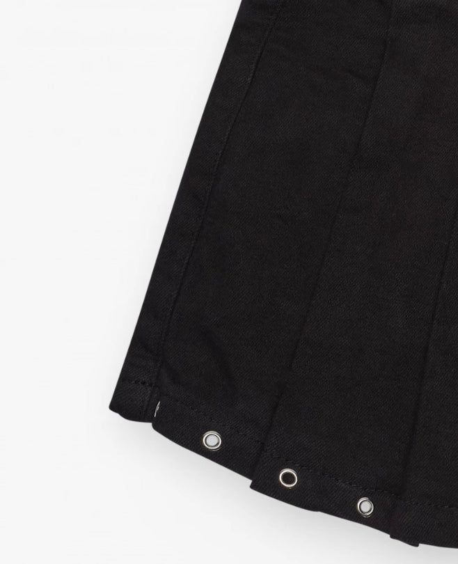 TucTuc NK The Summer Diary Conjunto Camiseta para niña en negro de manga corta y detalles brillantes Falda-Pantalón en negro con detalles metálicos