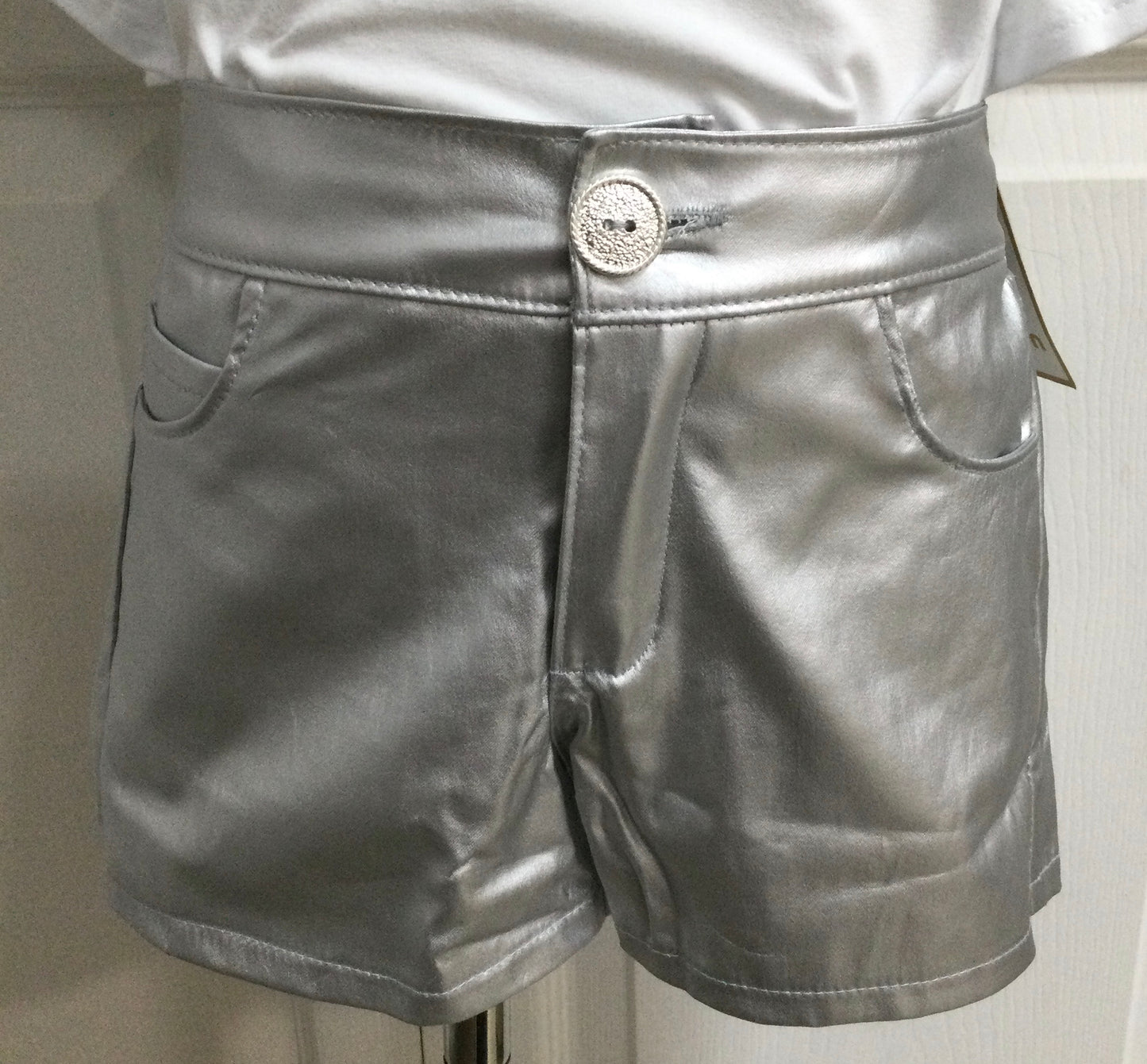 Milon Top Mangas Volantes Con Short Plata
