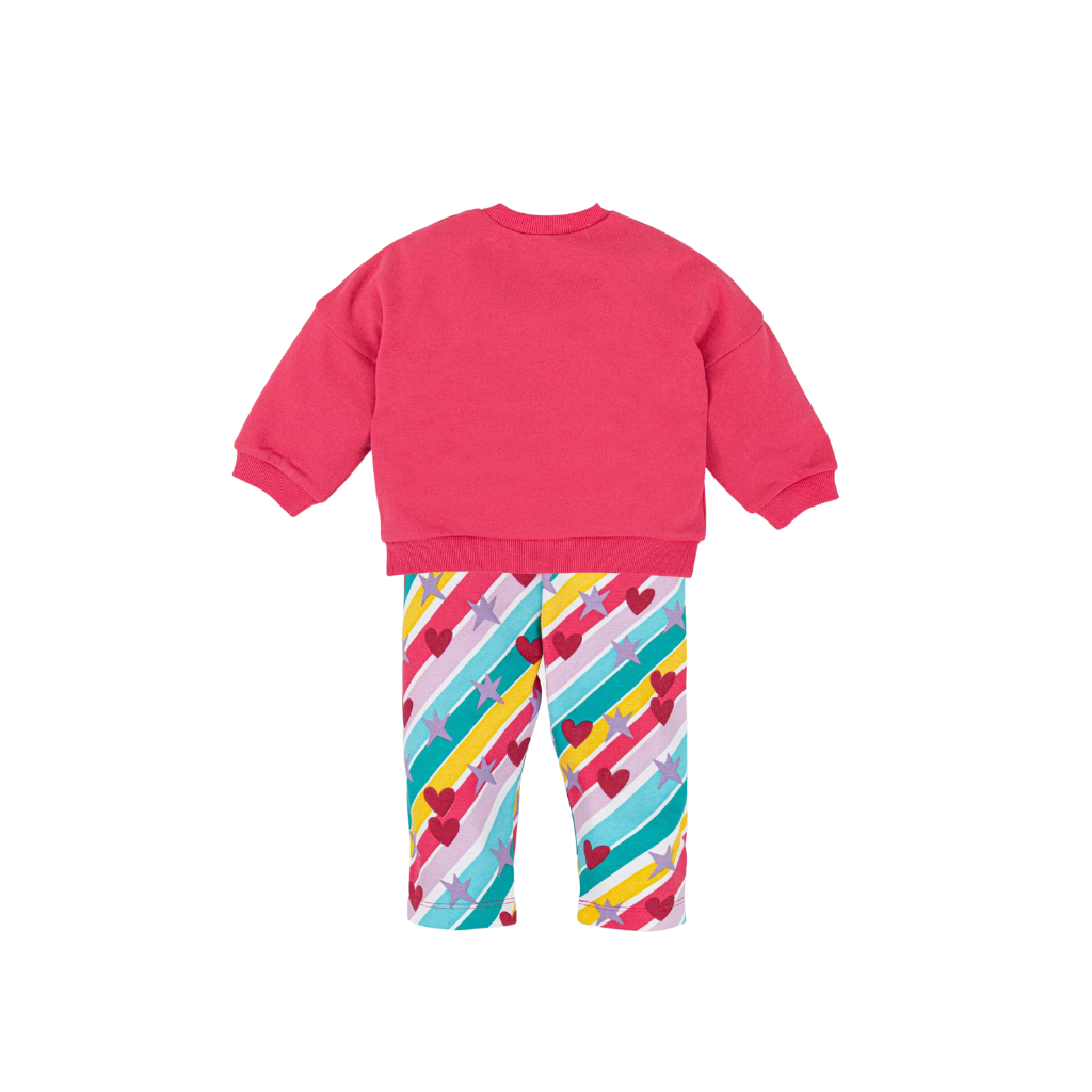 Agatha Ruiz De La Prada Coral Sweatshirt and Multicolored Leggings