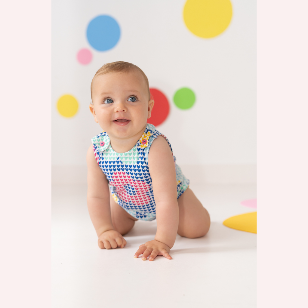 Agatha Ruiz De La Prada Electric Blue Flowers Babygrow