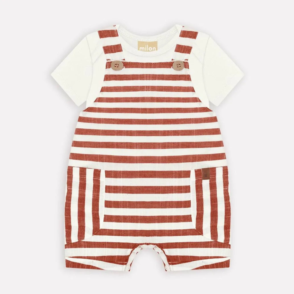 Milon Conjunto Jumpsuit Con Body Color Salmón