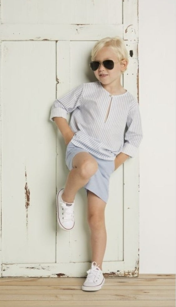 Babidu Set de Camisa Manga Larga y Pantalón Corto Amarillo Ref. 43480