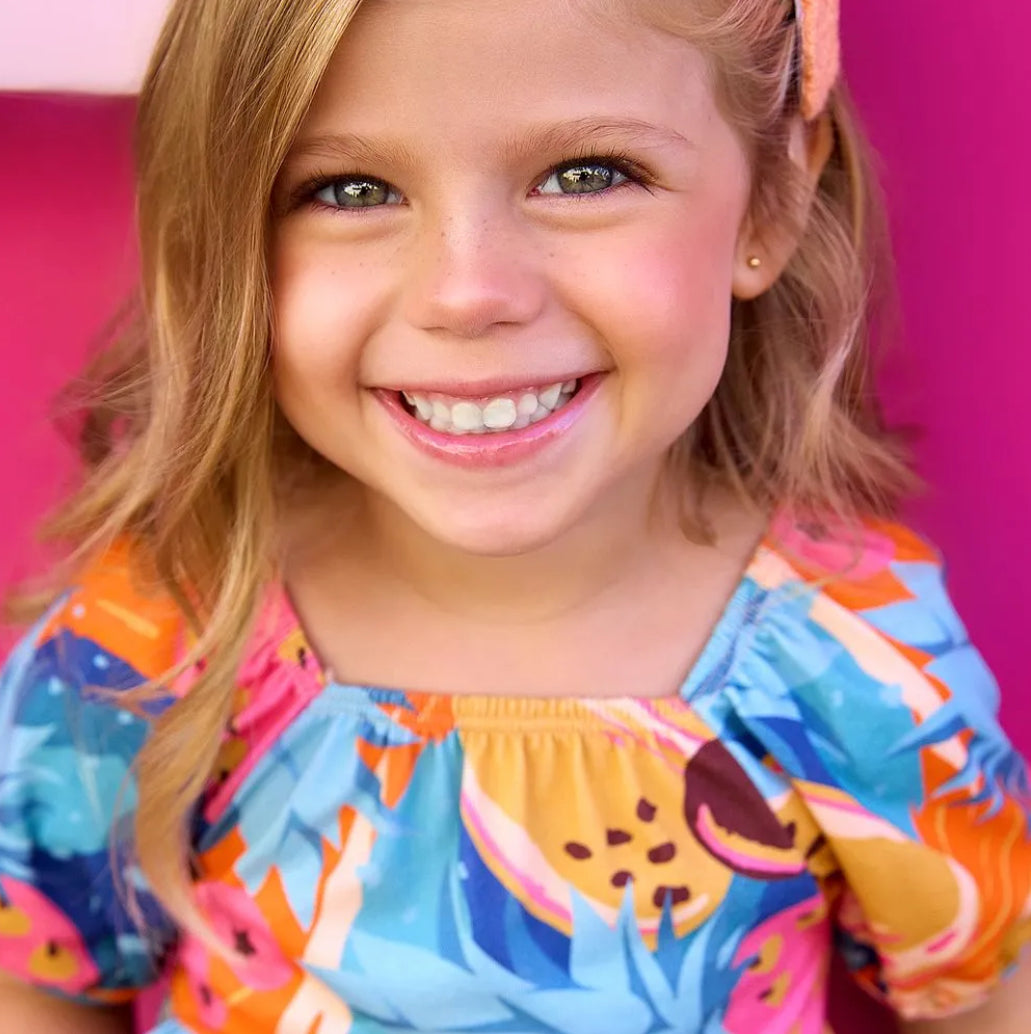 Nanai Vestido Infantil Estampado Tropical Ref.6000117-2735