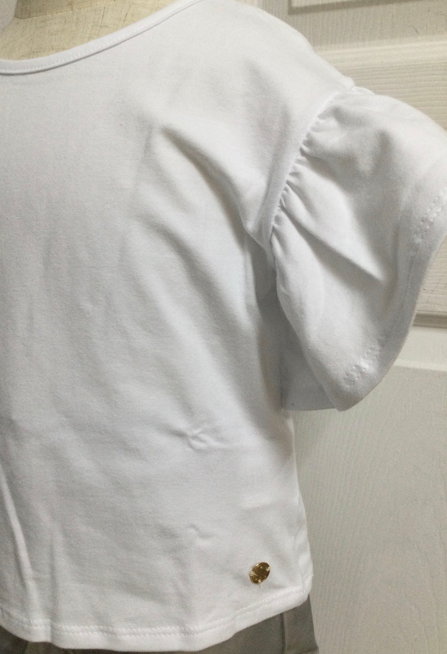 Milon Top Mangas Volantes Con Short Plata