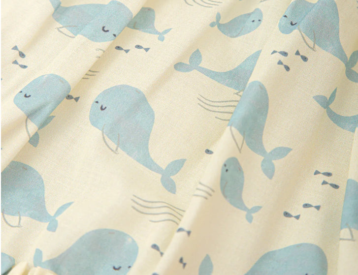 Tutto Piccolo Vestido Estampado Ballena Amarillo