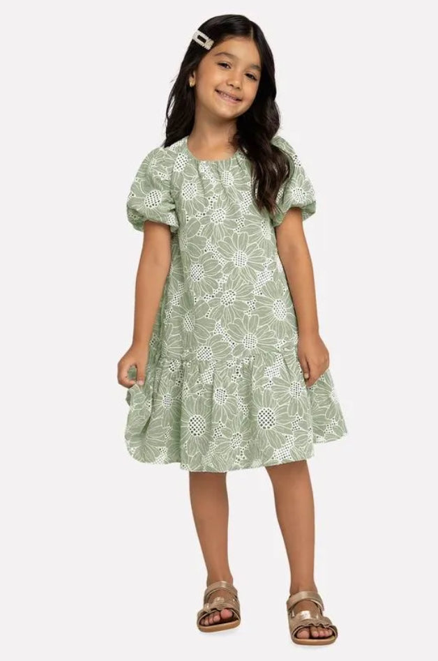 Milon Vestido Flores Tejido Crema Ref. 2000375-0452