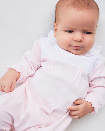 tutto piccolo PELELE LARGO CENEFA BORADA ROSA BEBÉ