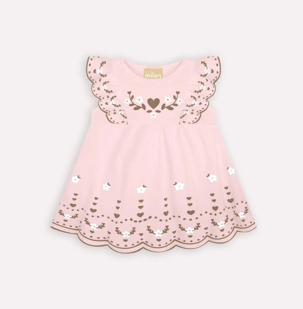 Milon Vestido Infantil Con Braguita Rosa Ref. 2000447-40117