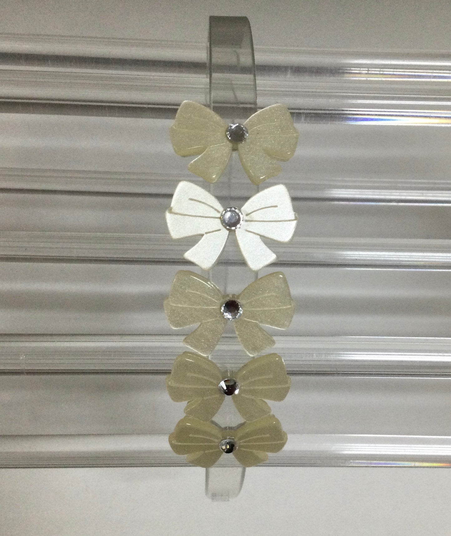 Lilies & Roses Bows Bows Satin White Headband