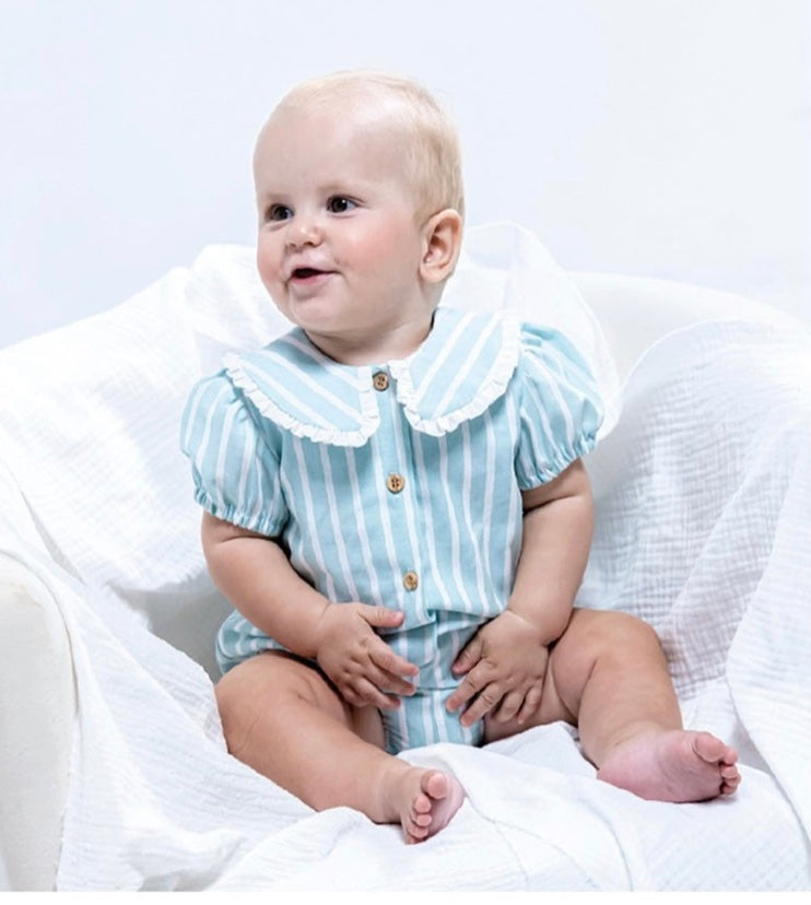 Cocote Baby & Kids Pelele Rayas Baby Boy Color Rosette