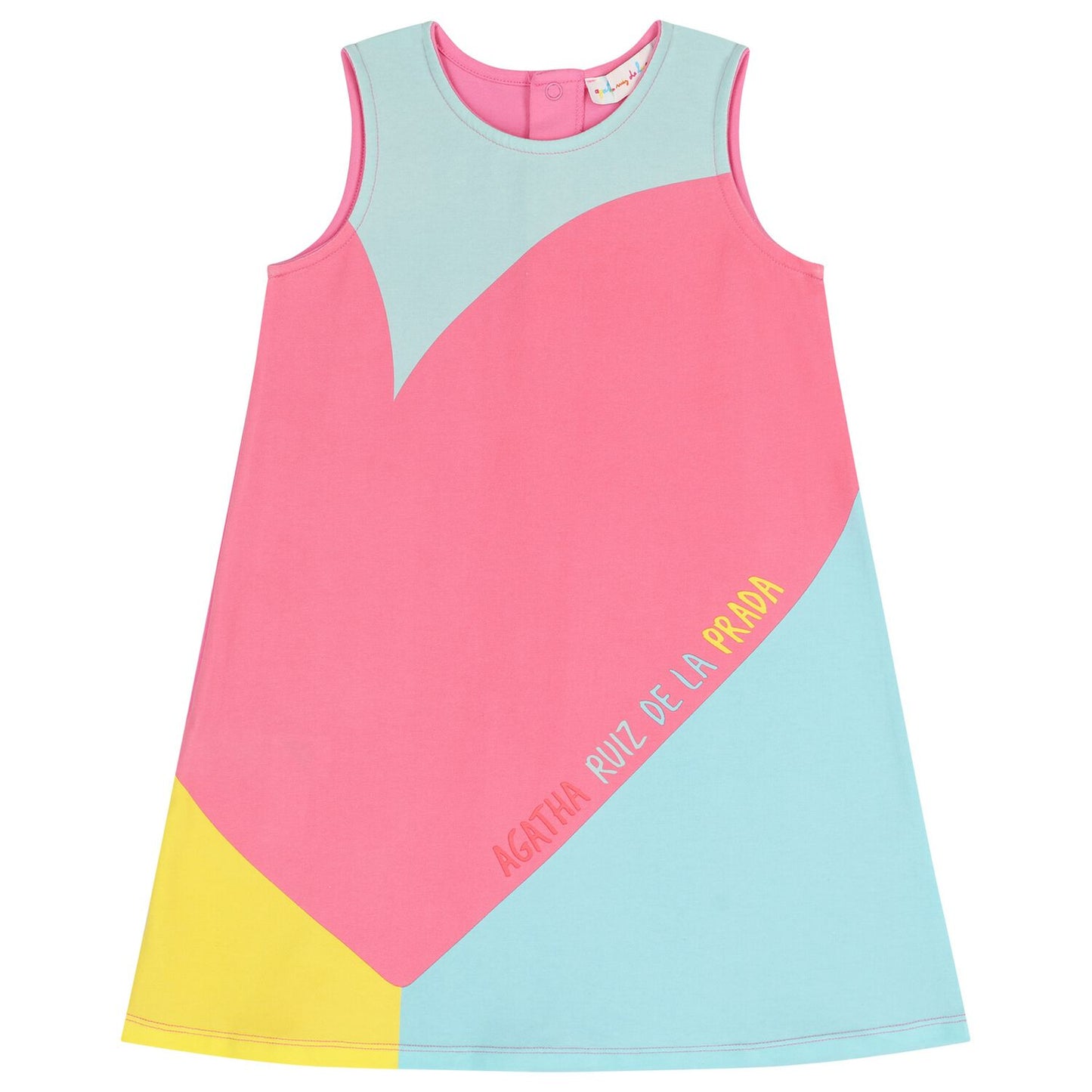 Agatha Ruiz De La Prada Vestido Niña Corazón Punto Liso