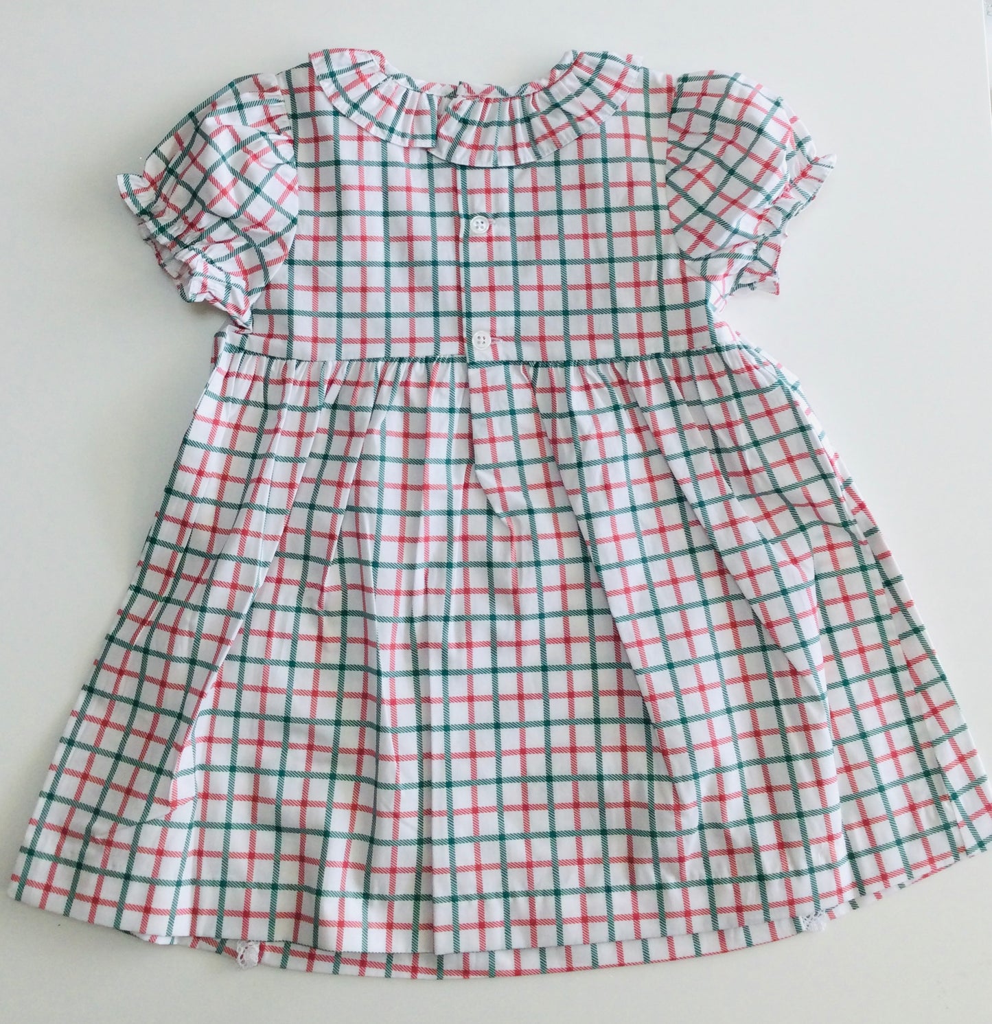 Jilgueritos Kids Thin Tartan Smocked Girl Dress