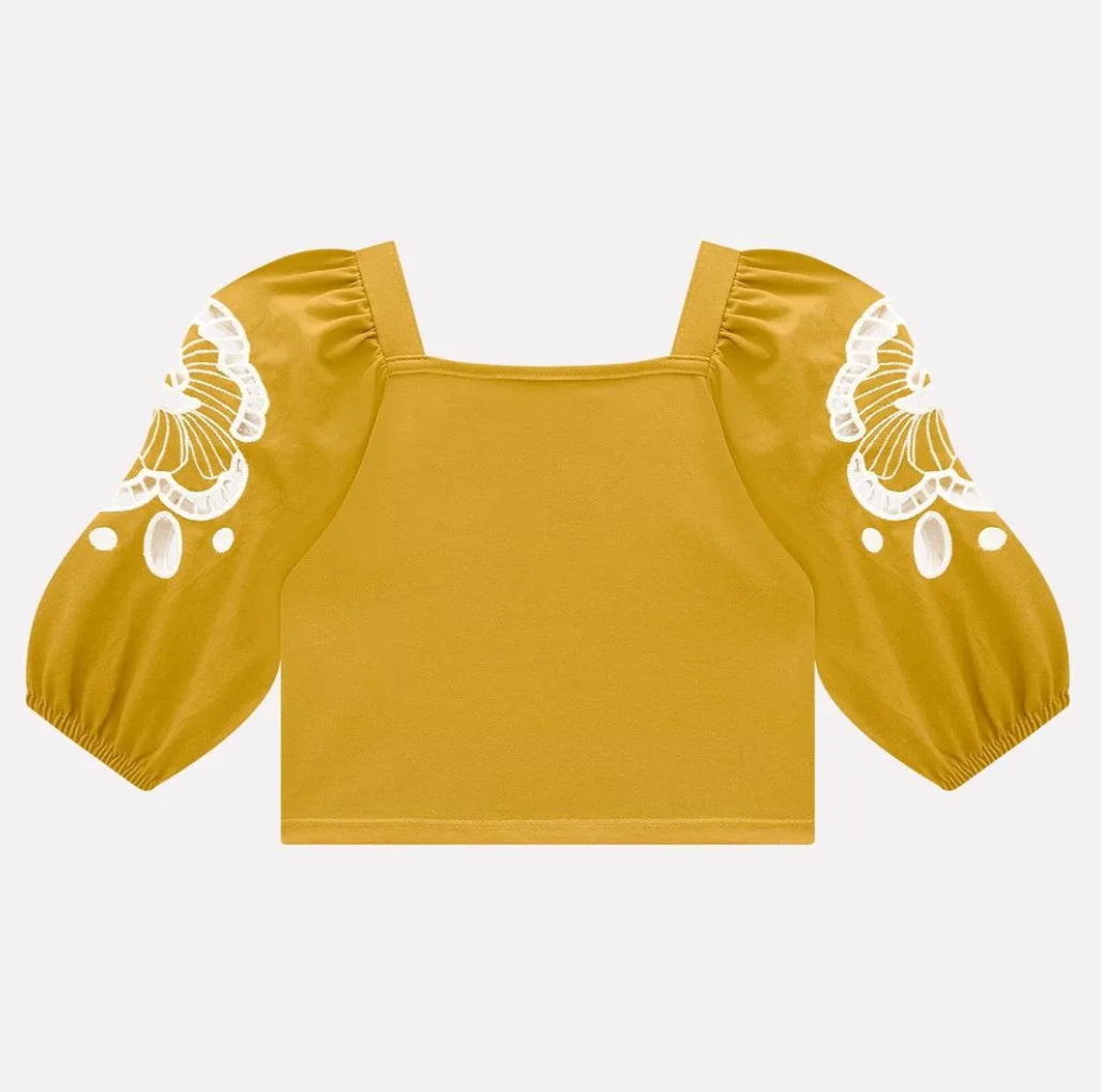 Milon Conjunto Cropped Top Y Falda Mostaza Ref.2000413-20025