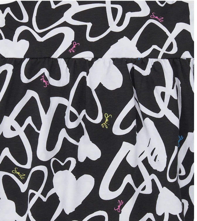 TucTuc NK The Summer Diary Vestido para niña en negro con tirantes ajustables y apliques