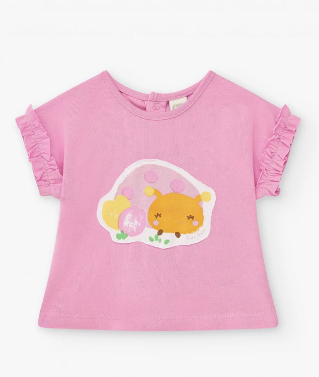 TucTuc Conjunto Para Niña Con Camiseta De Punto Sin Mangas Y Estampado