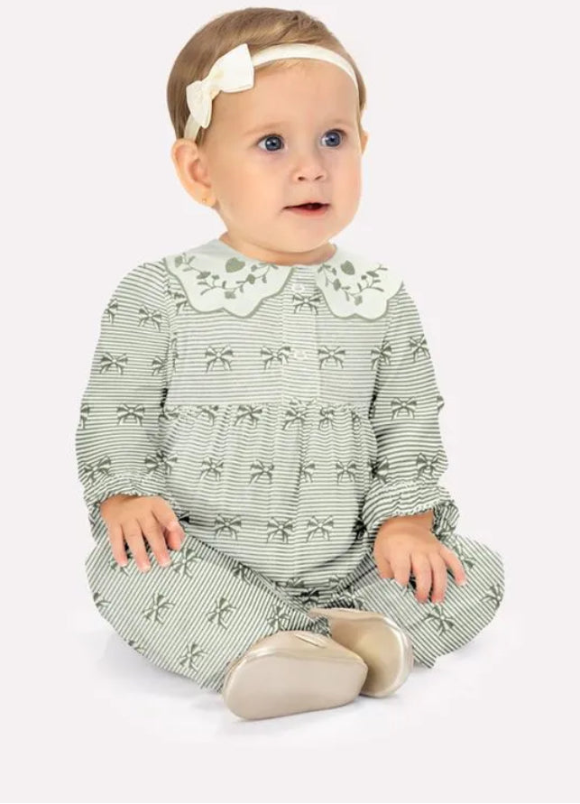 Milon Overall Cuello Bordado Azul