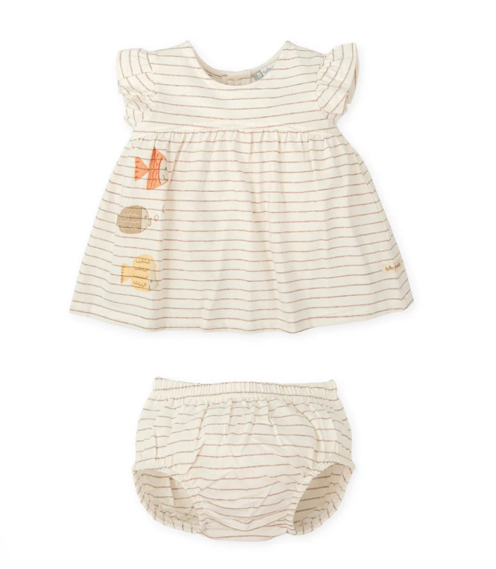 Tutto Piccolo Vestido Con Braguitas Peces
