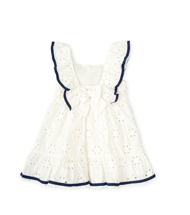 Tutto Piccolo Vestido Lino Blanco Óptico