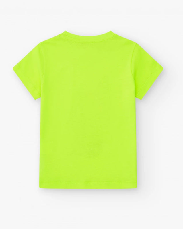 Tuc Tuc Conjunto Camiseta para niño en amarillo con estampado de pelicano Bañador para niño en negro con estampado surfero