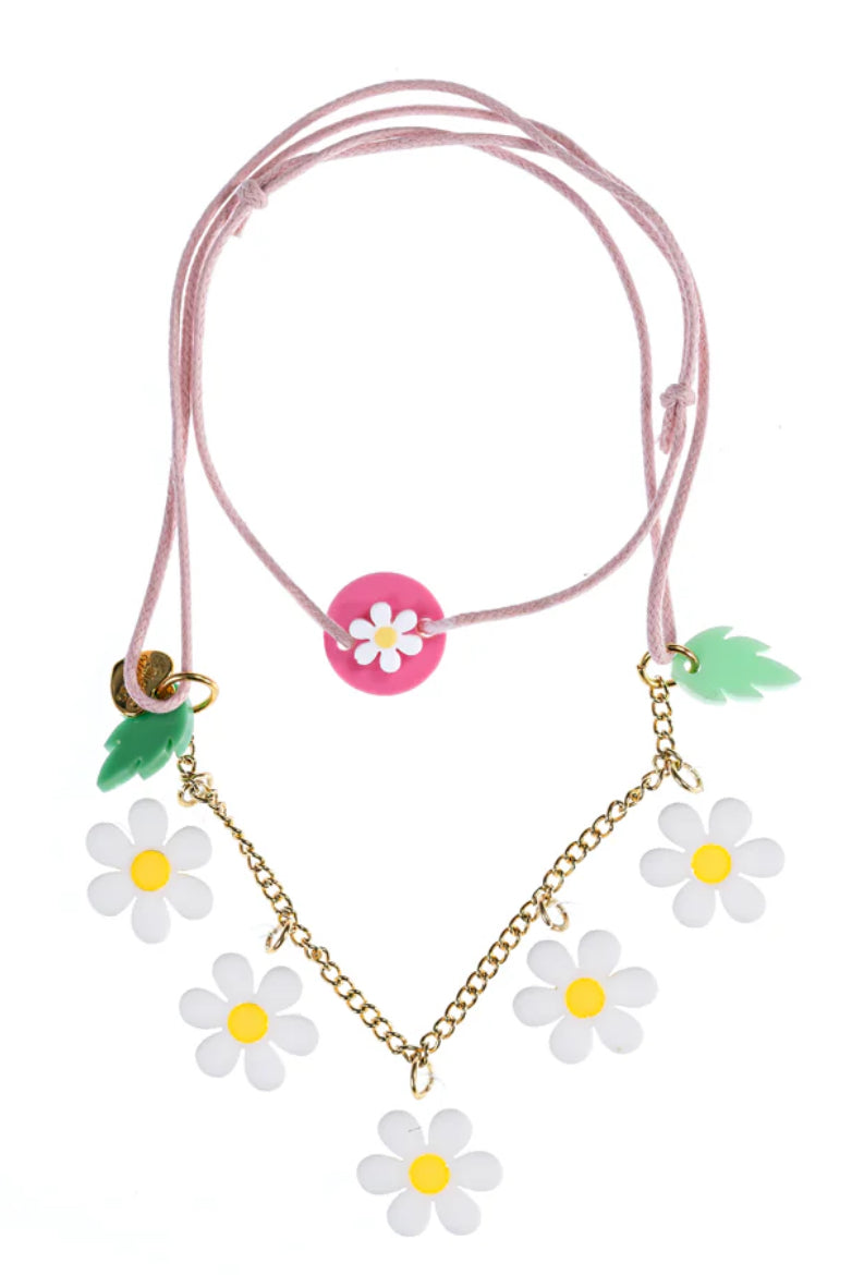 Lilies & Roses White Daisy Necklace