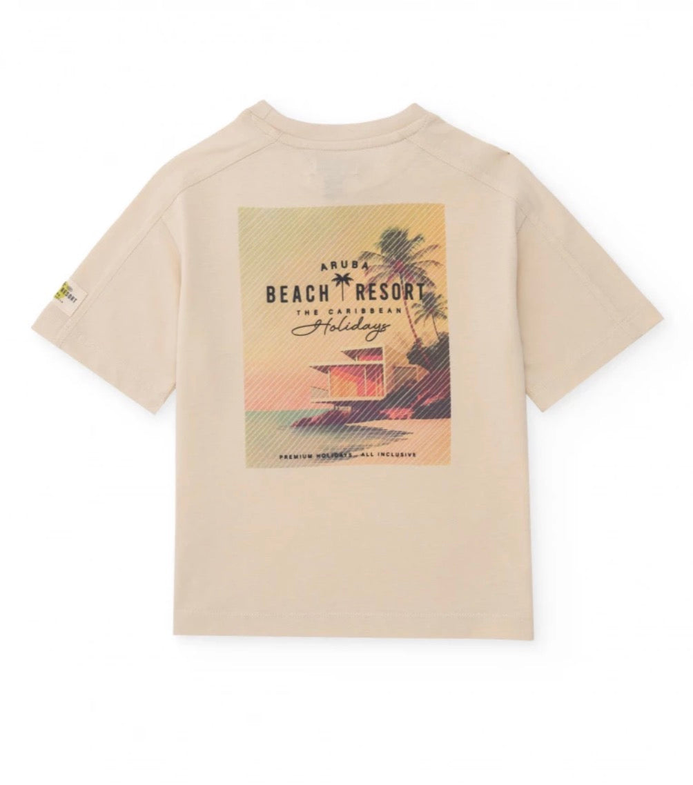 TucTuc NK Camiseta De Punto Estampado Caribeño