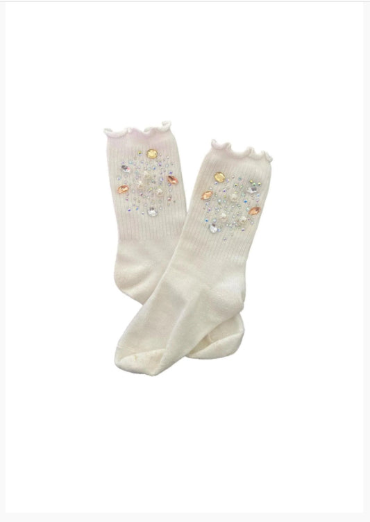 TWD Silver And Gold Gems Socks