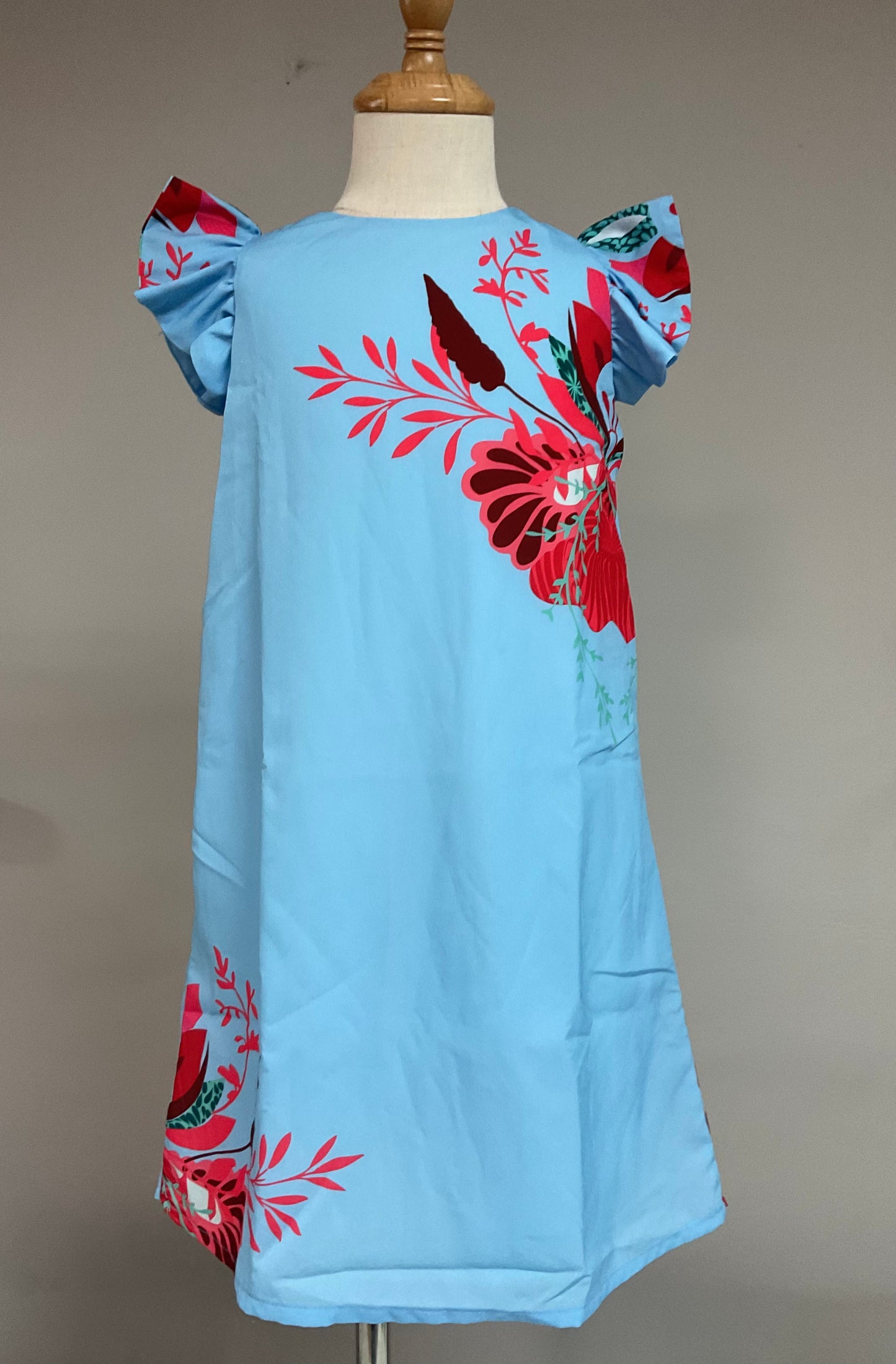Vestido Azul Floral Tintoverde
