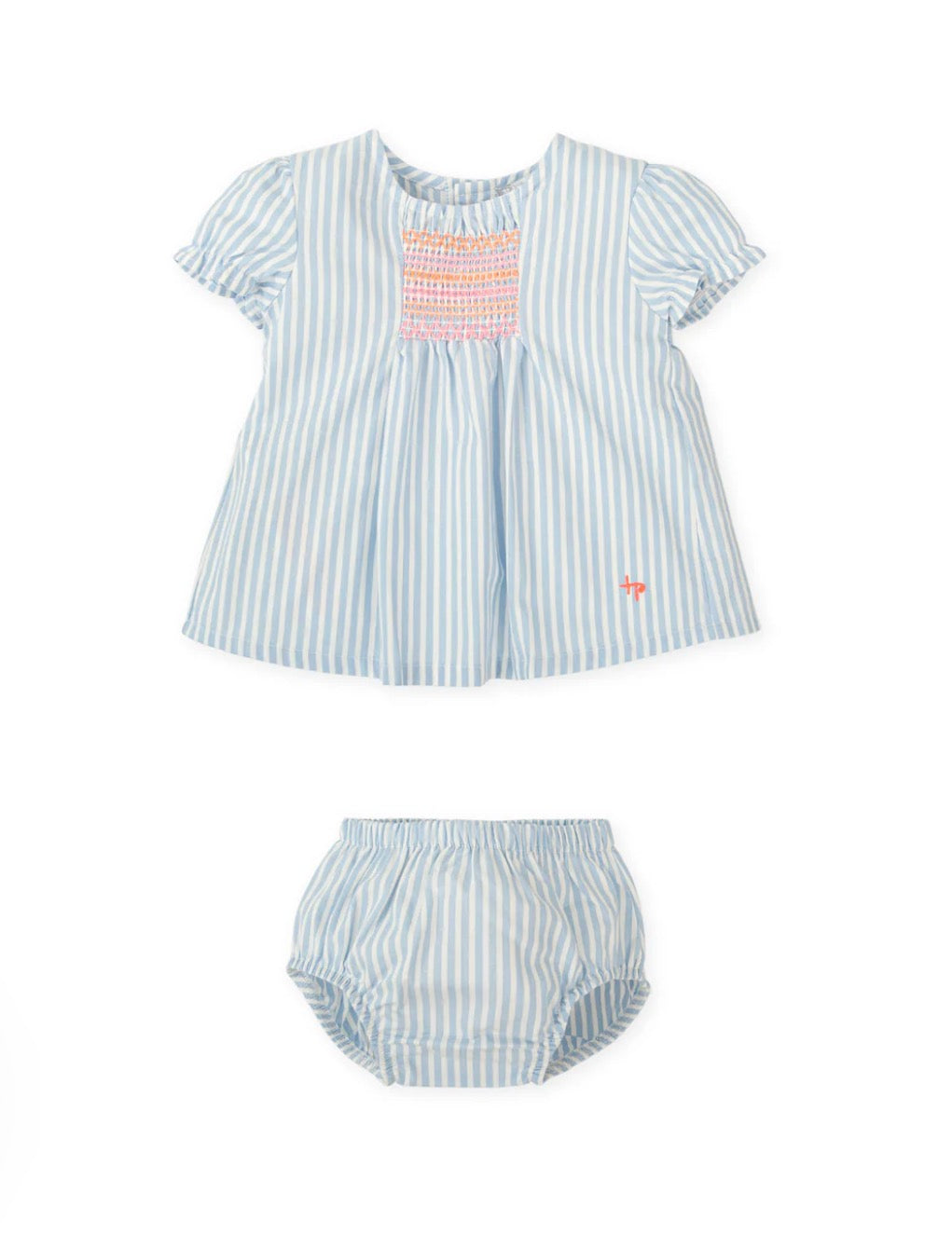Tutto Piccolo Vestido Con Braguita Rayas Azul