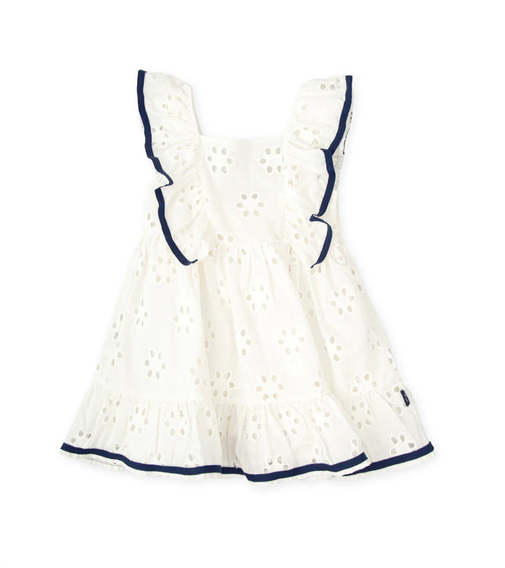 Tutto Piccolo Vestido Lino Blanco Óptico