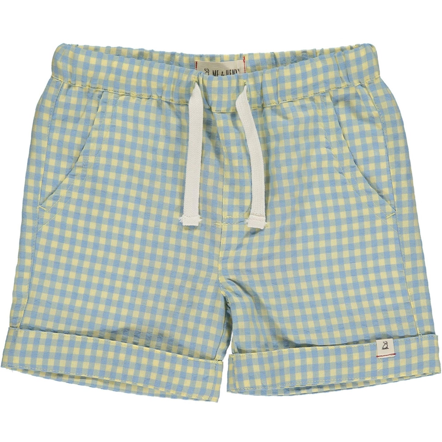 Me & Henry Blue Starboard Polo and Lemon/Blue Plaid Marina Shorts