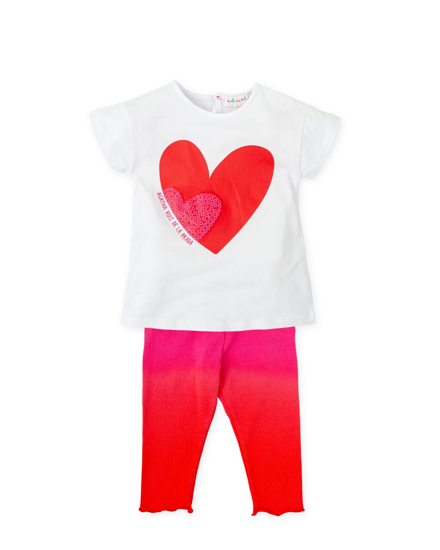 Agatha Ruiz De La Prada Baby Conjunto Niña Corazón Rojo