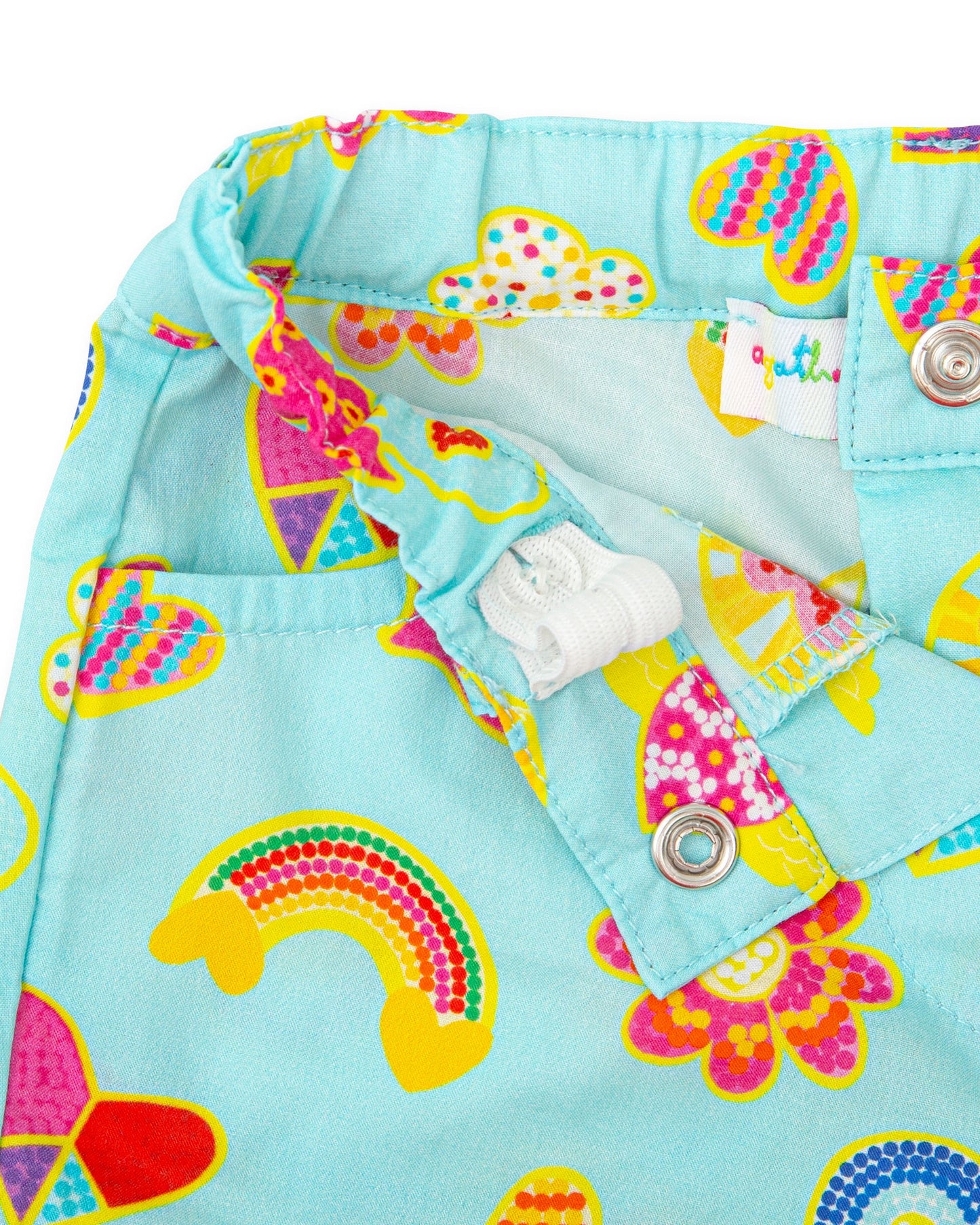 AGATHA RUIZ DE LA PRADA BABY CAMISETA Y PANTALON SHORT ESTAMPADO ICONOS AGUAMARINA NIÑA