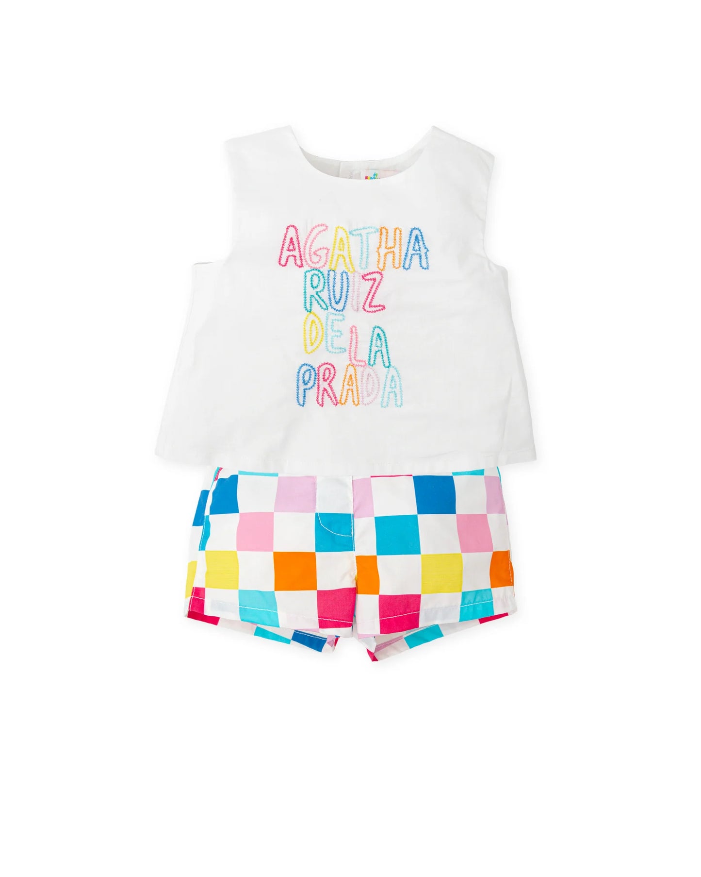 AGATHA RUIZ DE LA PRADA BABY Top Con Short Blanco Óptico