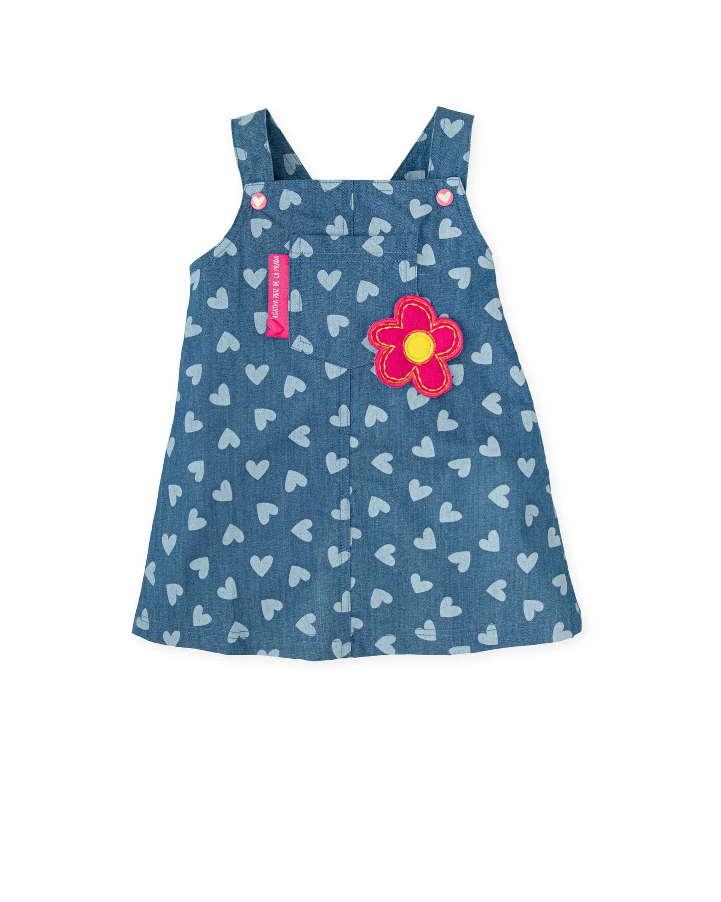 AGATHA RUIZ DE LA PRADA BABY VESTIDO INDIGO CORAZONES NIÑA