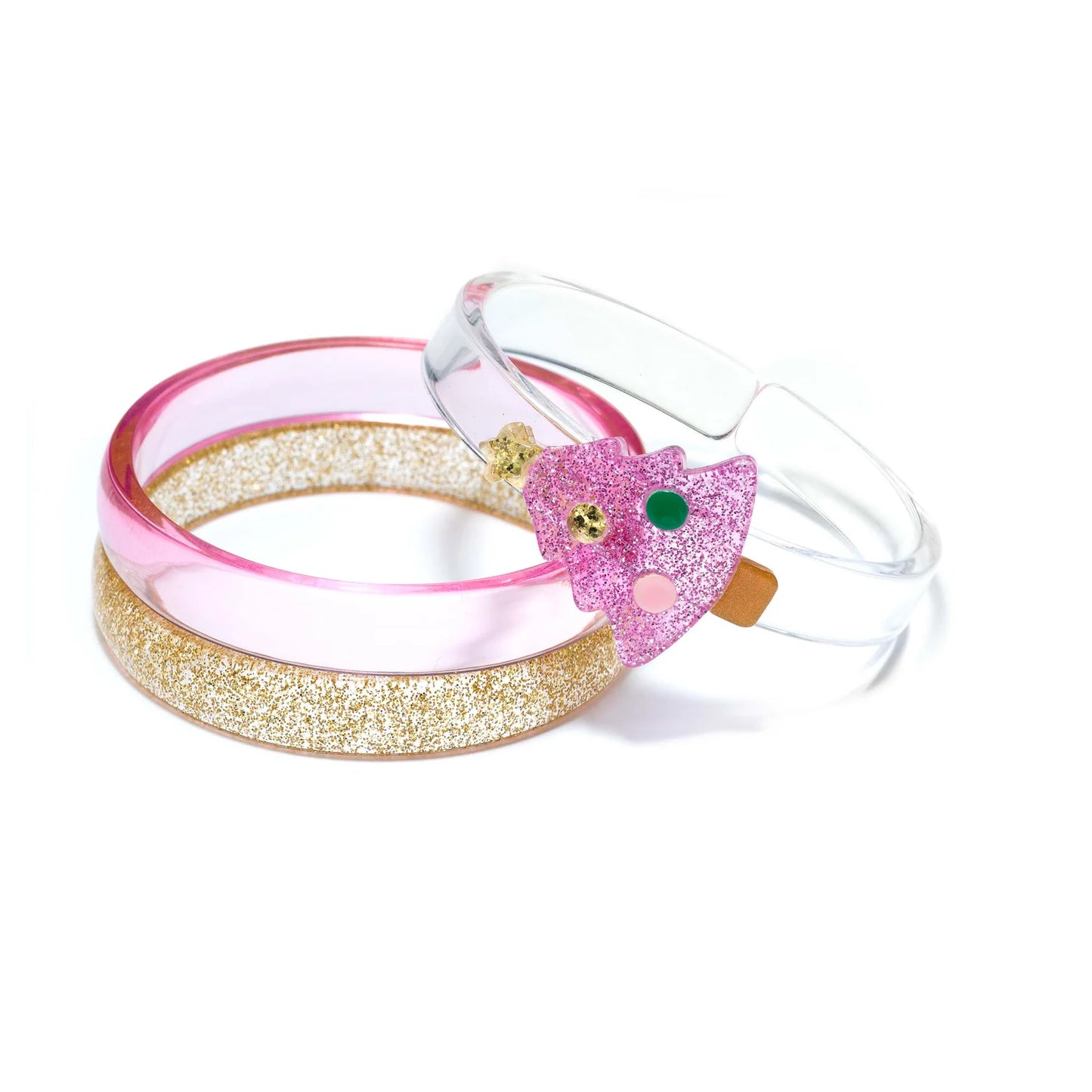Lilies & Roses Christmas Tree Pink Bangles