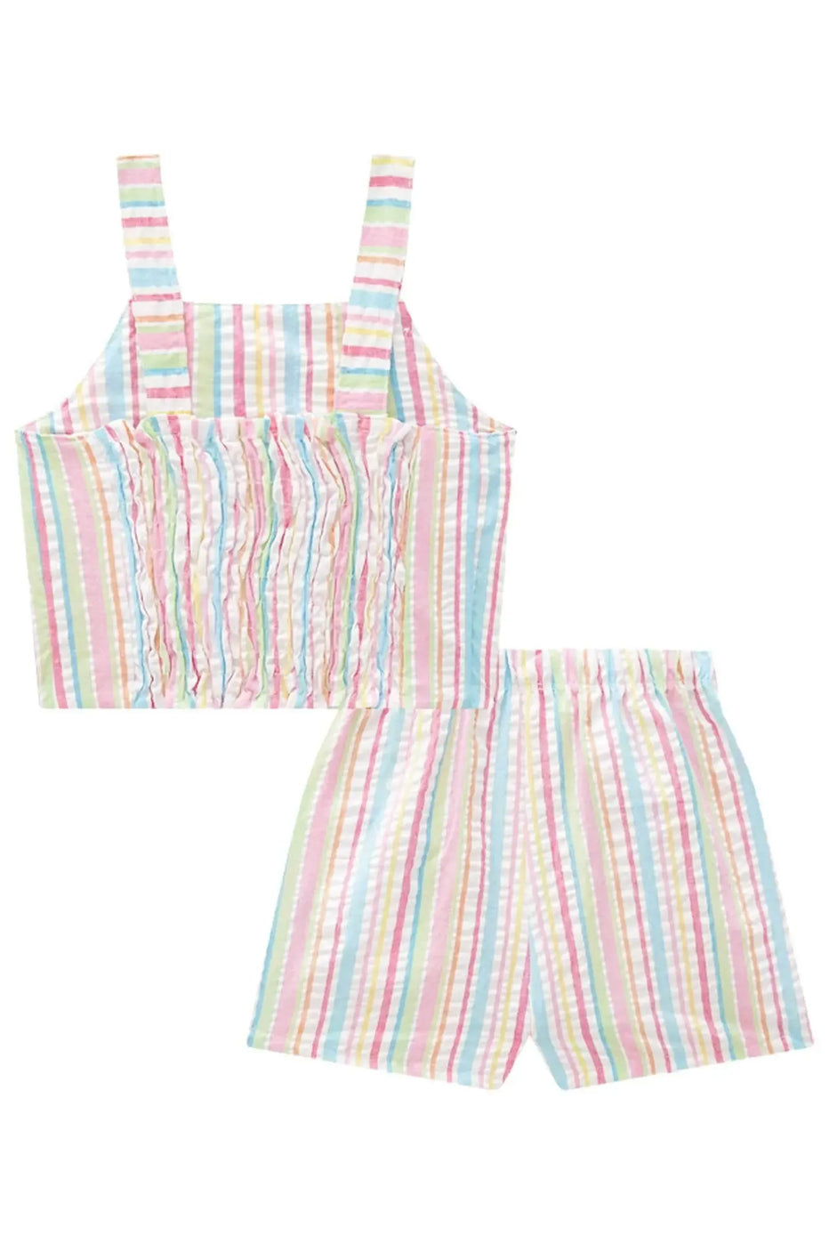 Infanti Conjunto Niña Blusa y Pantalones Multicolor Con Flores Bordadas